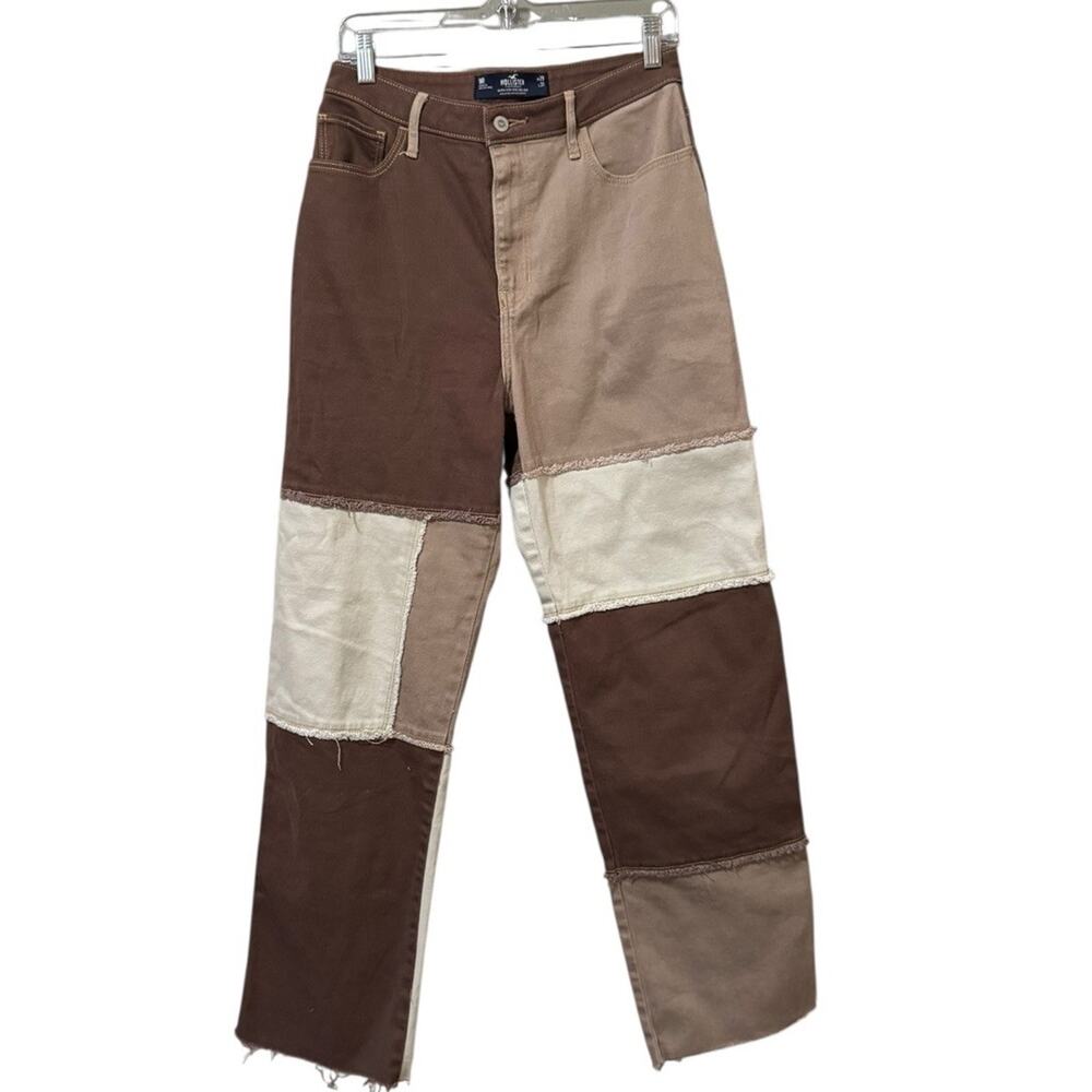 Hollister California Ultra High Rise Dad Jean Women Size 29x31 9R Colorblock